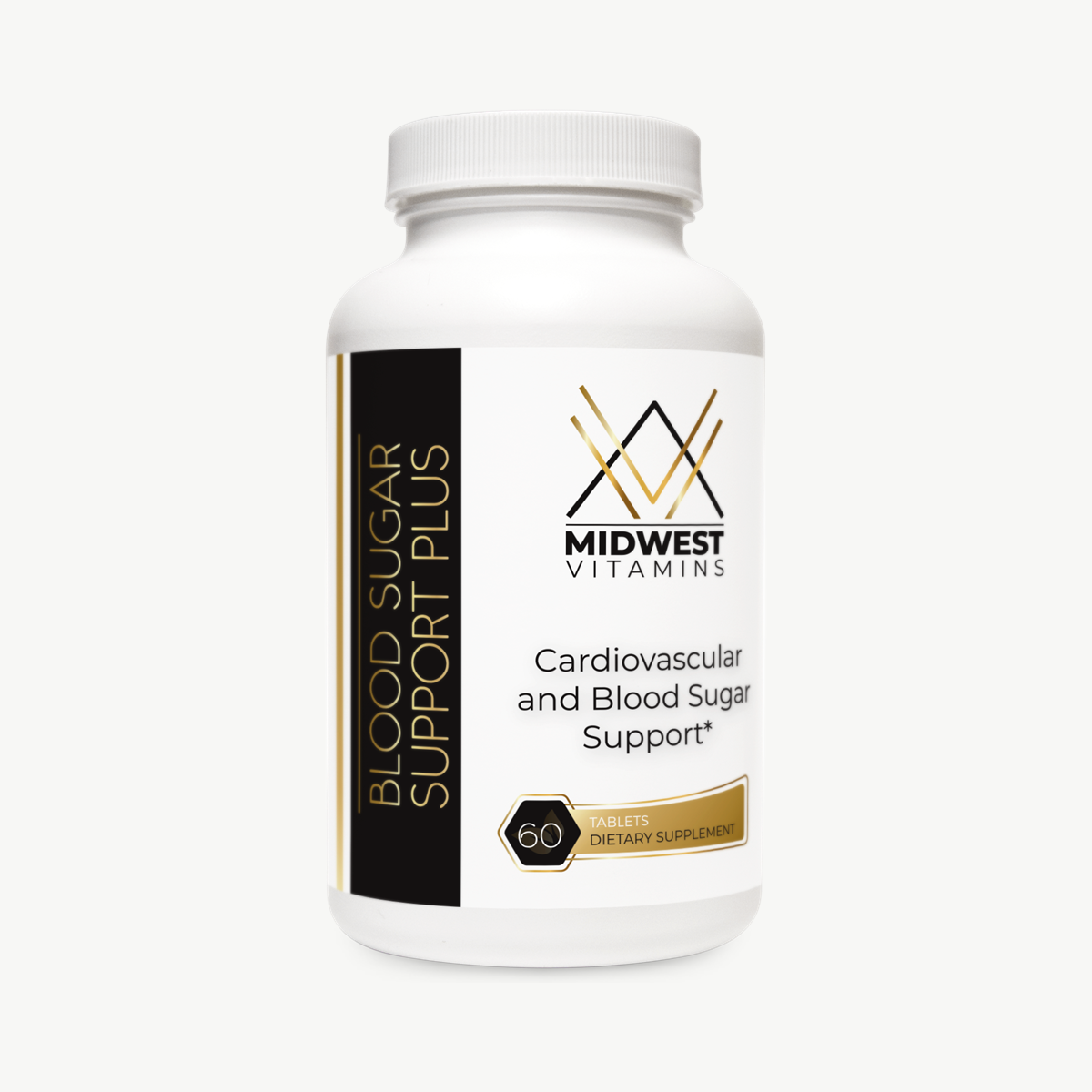 Midwest Vitamins Blood Sugar Support Plus 60 Tablets front product image