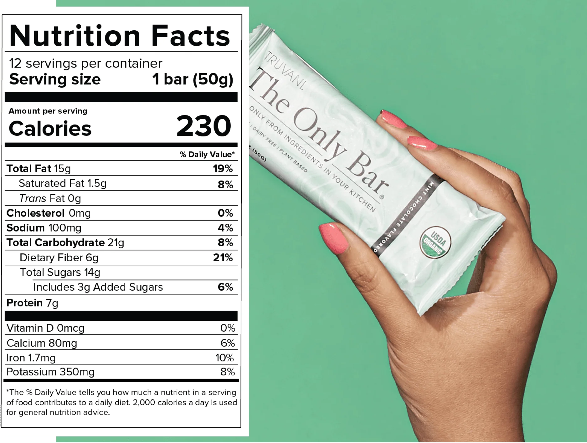 Truvani Mint Chocolate The Only Bar Single Serving Bar