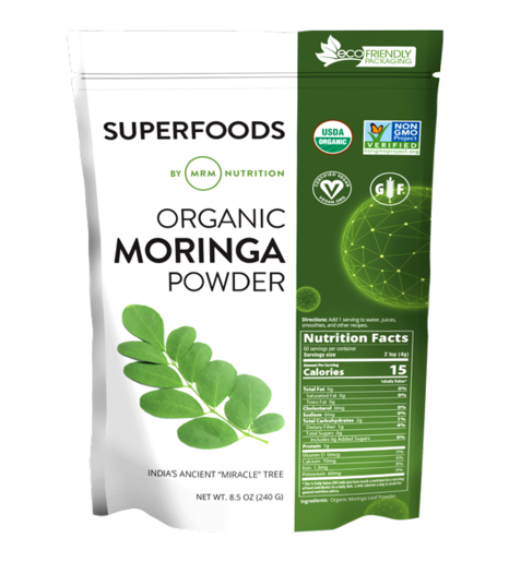 MRM Organic Moringa Leaf Powder 8.5 oz package