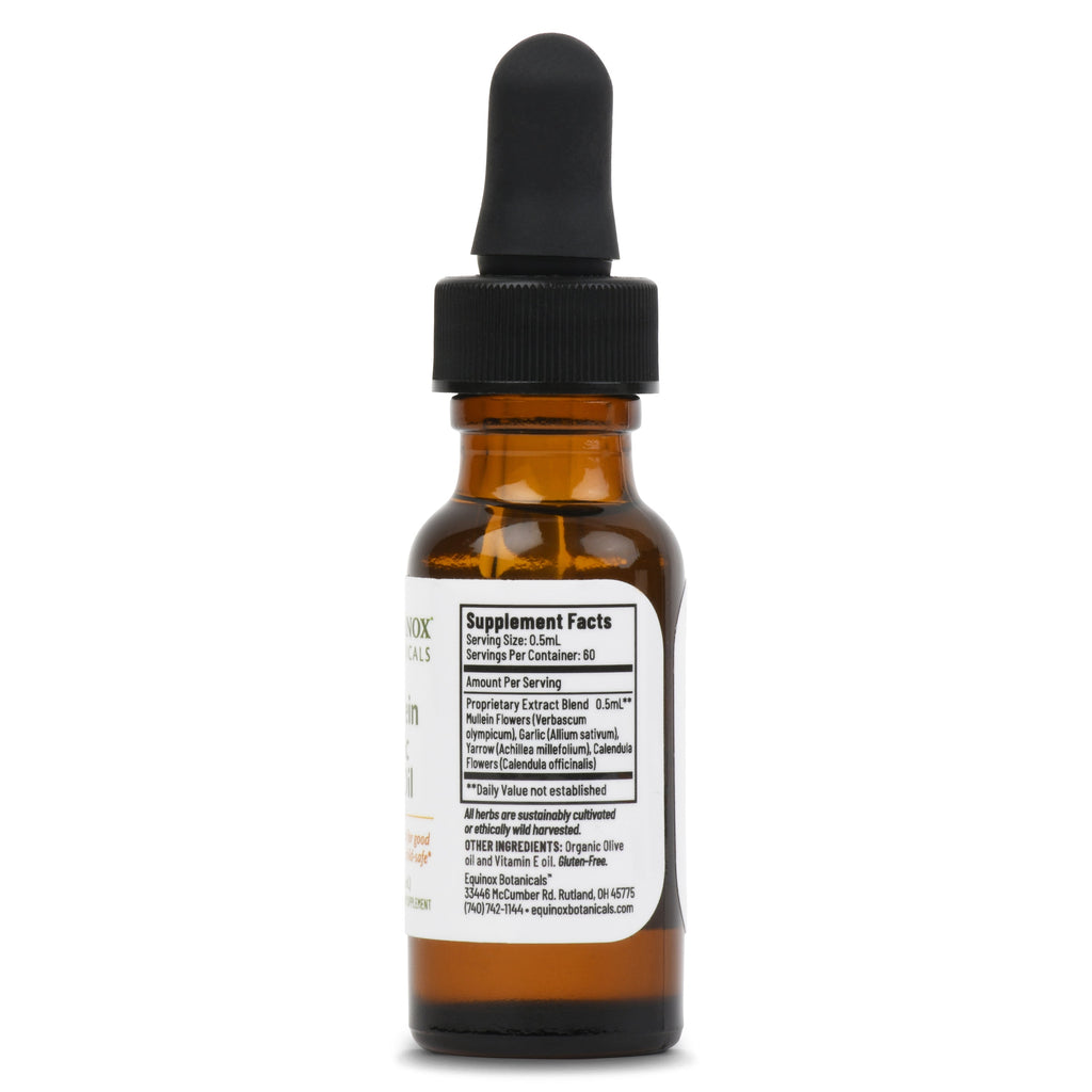 Equinox Botanicals Mullein Garlic Ear Oil, 0.5 fl oz