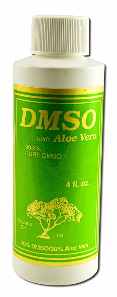 Nature's Gift 70% DMSO Liquid with Aloe Vera - 4 fl oz, front package label