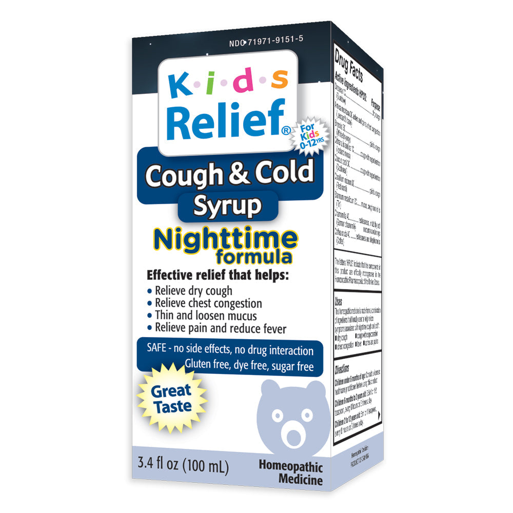 Kids Relief Cough & Cold Nighttime Syrup — 3.4 fl oz