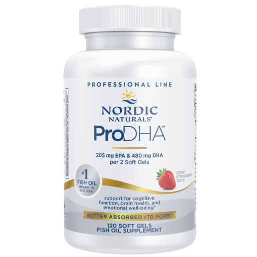 Nordic Naturals ProDHA Strawberry 120 Softgels package