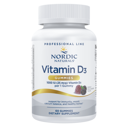 Nordic Naturals Vitamin D3 Gummies Wild Berry 60 Gummies package