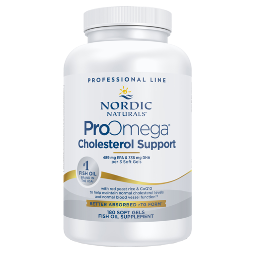 Nordic Naturals ProOmega Cholesterol Support 180 Softgels package