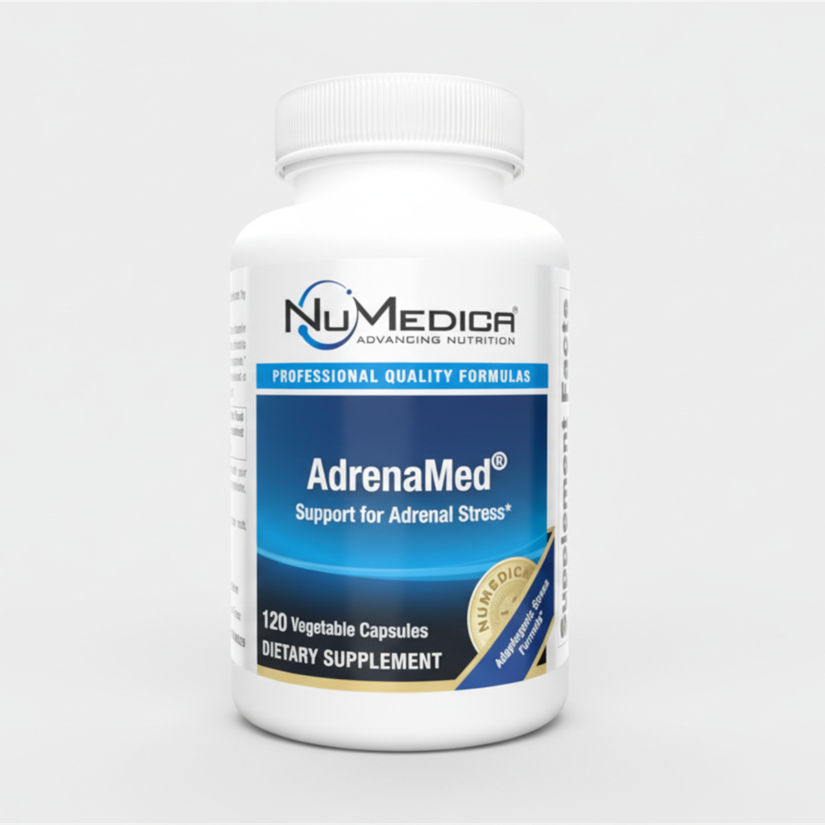 NuMedica AdrenaMed 60 Vegetable Capsules official full-bottle front image