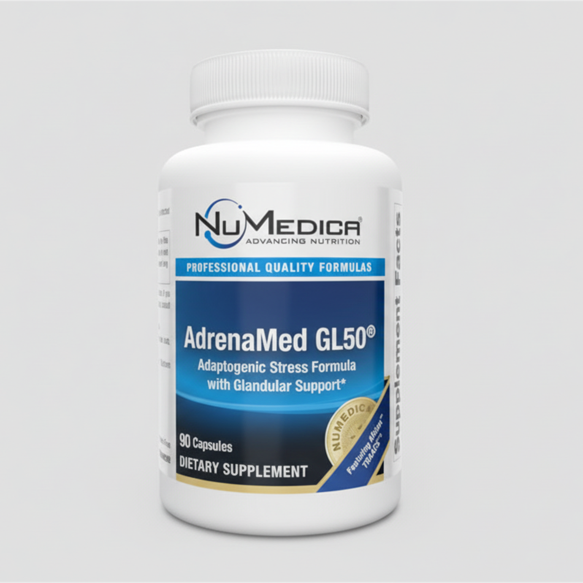 NuMedica AdrenaMed GL50 90 Capsules official full-bottle front image