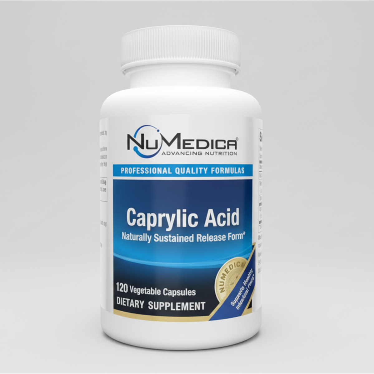 NuMedica Caprylic Acid 120 VCaps official full-bottle front image