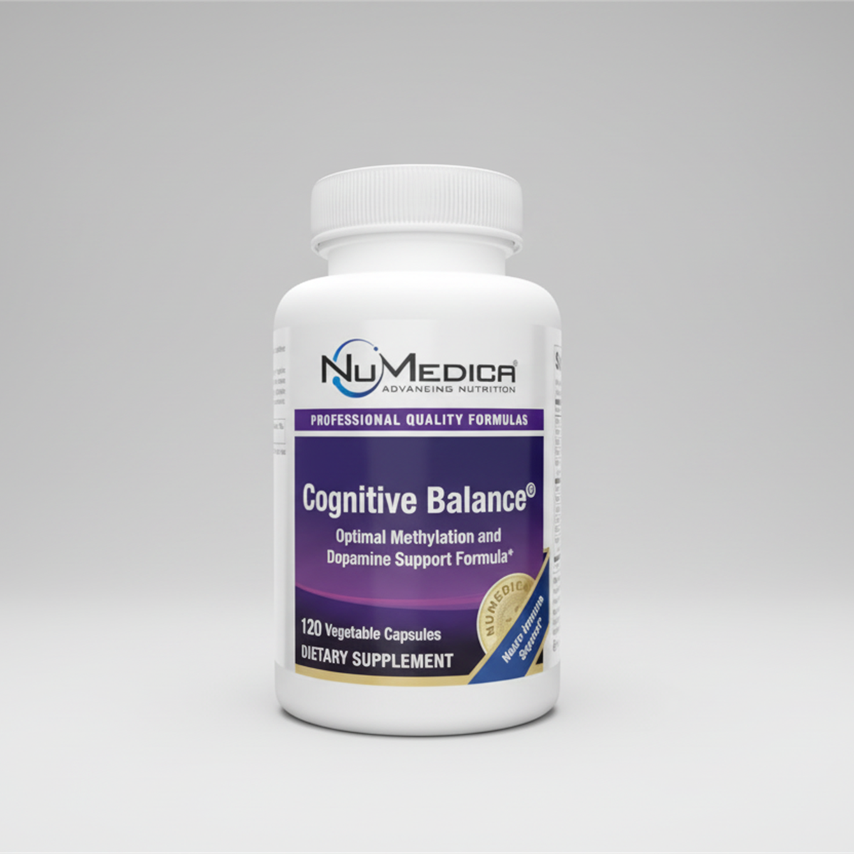 NuMedica Cognitive Balance 120 Vegetable Capsules official full-bottle front image