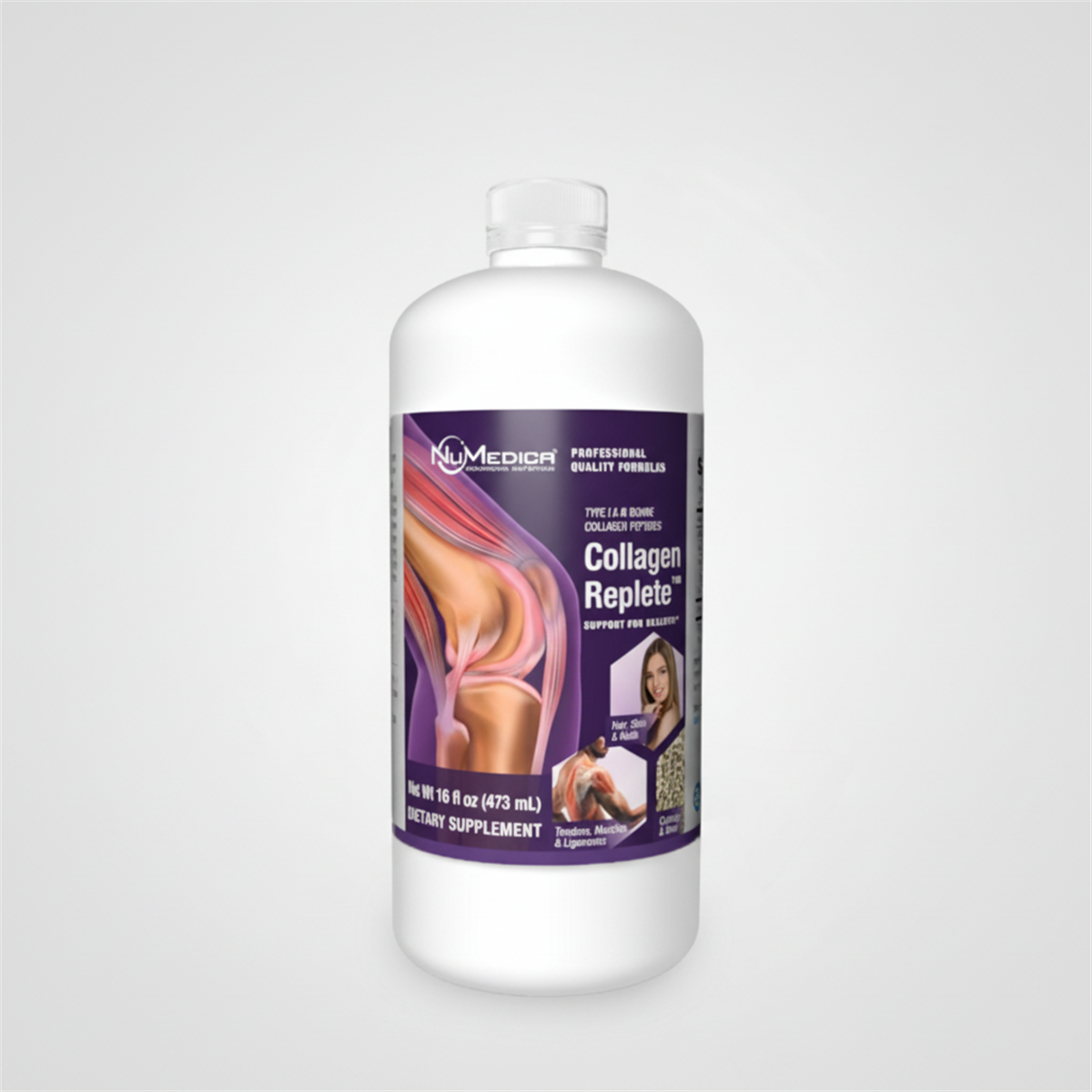 NuMedica Collagen Replete 16 fl. oz official full-bottle front image
