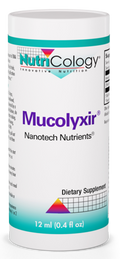 NutriCology Mucolyxir 0.4 fl oz liquid bottle
