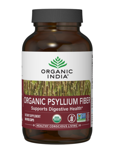 Organic India Organic Psyllium Fiber 180 Capsules – package front