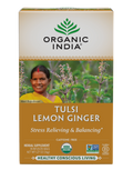 Organic India Tulsi Lemon Ginger 18 Bags – package front