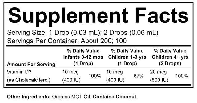 Childlife Organic Vitamin D3 0.21 fl oz 6.25ml