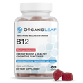 Organoleaf B12 Methylcobalamin Gummies – 60 Count bottle front