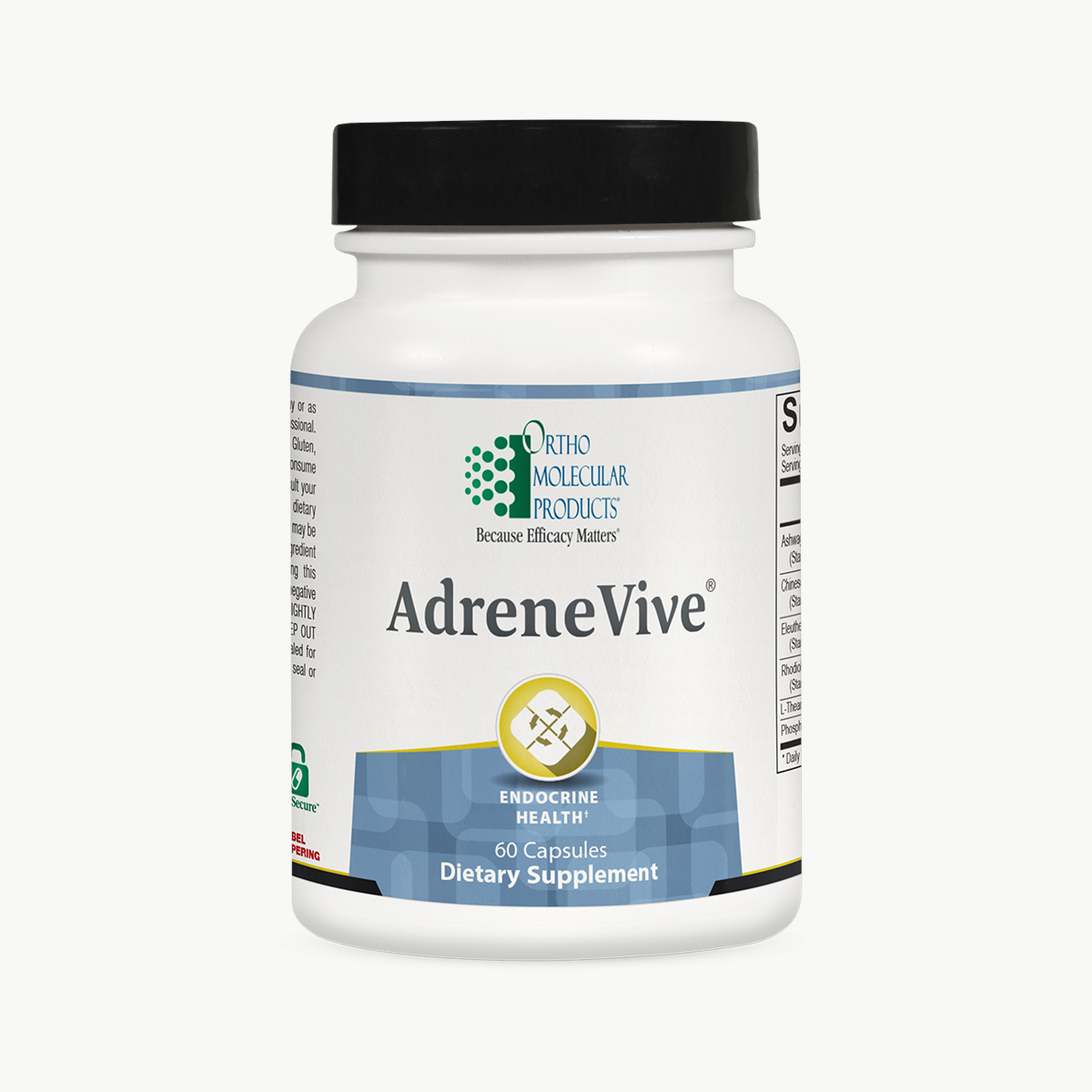 Ortho Molecular Products AdreneVive 60 Capsules official uniform front v5 1200x1200