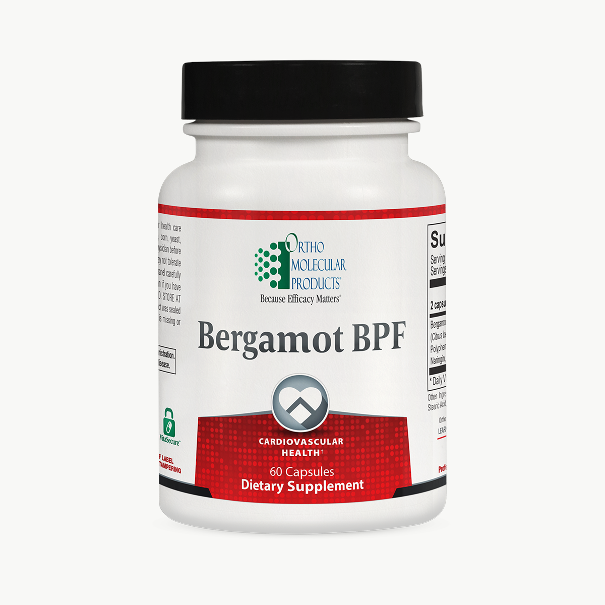 Ortho Molecular Products Bergamot BPF 60 Capsules official uniform front v5 1200x1200