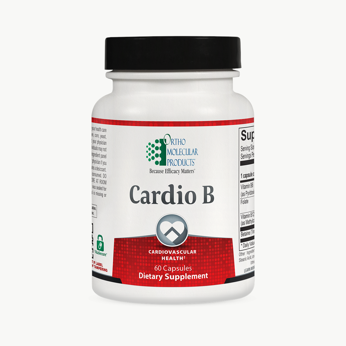 Ortho Molecular Products Cardio B 60 Capsules official uniform front v5 1200x1200