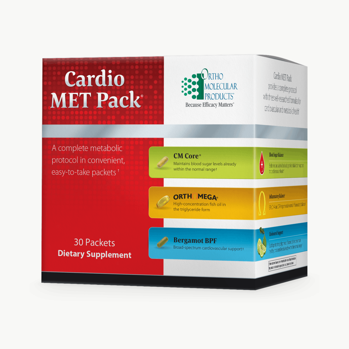 Ortho Molecular Products Cardio MET 30 Pack official uniform front v5 1200x1200