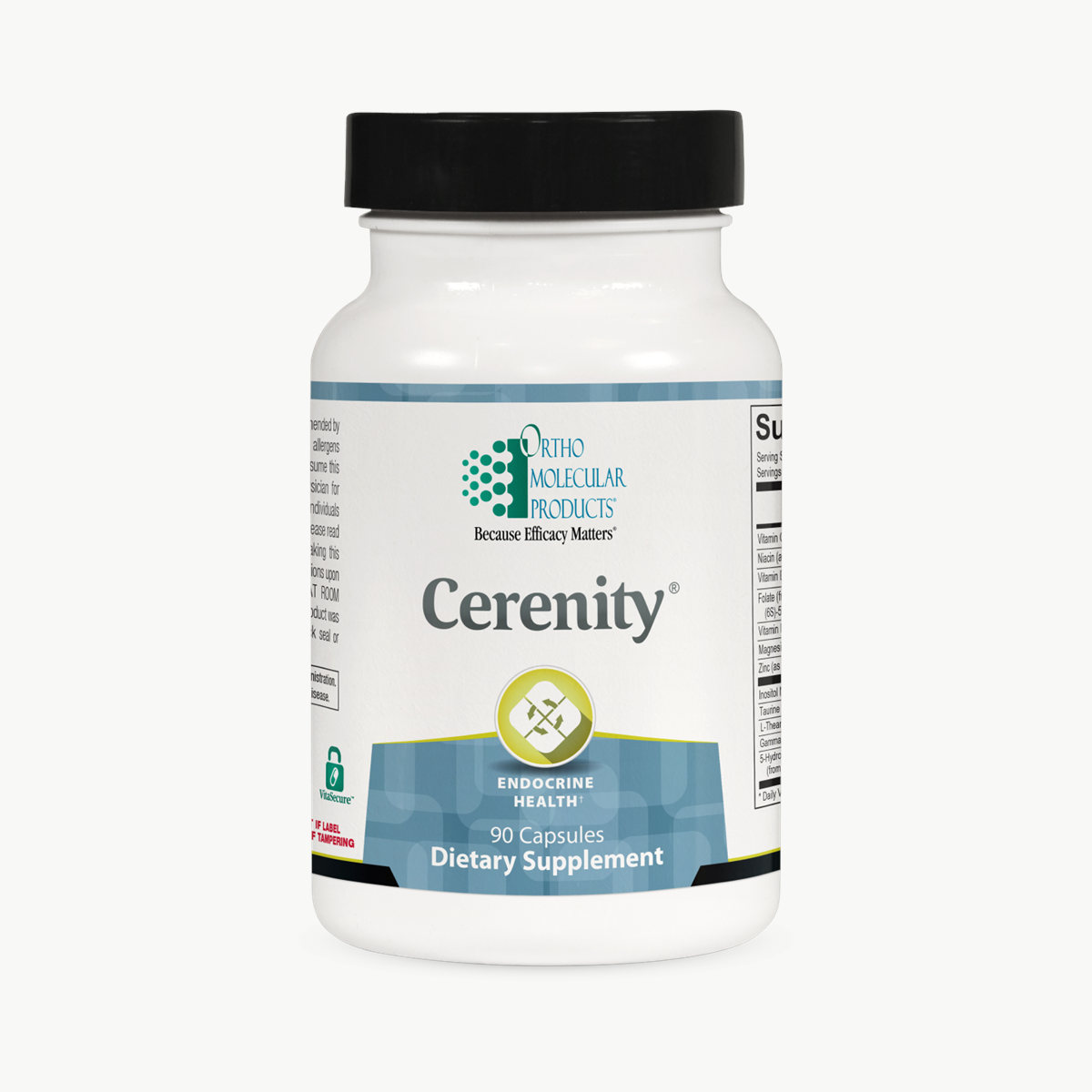 Ortho Molecular Products Cerenity Dietary Supplement 90 Capsules official uniform front v5 1200x1200