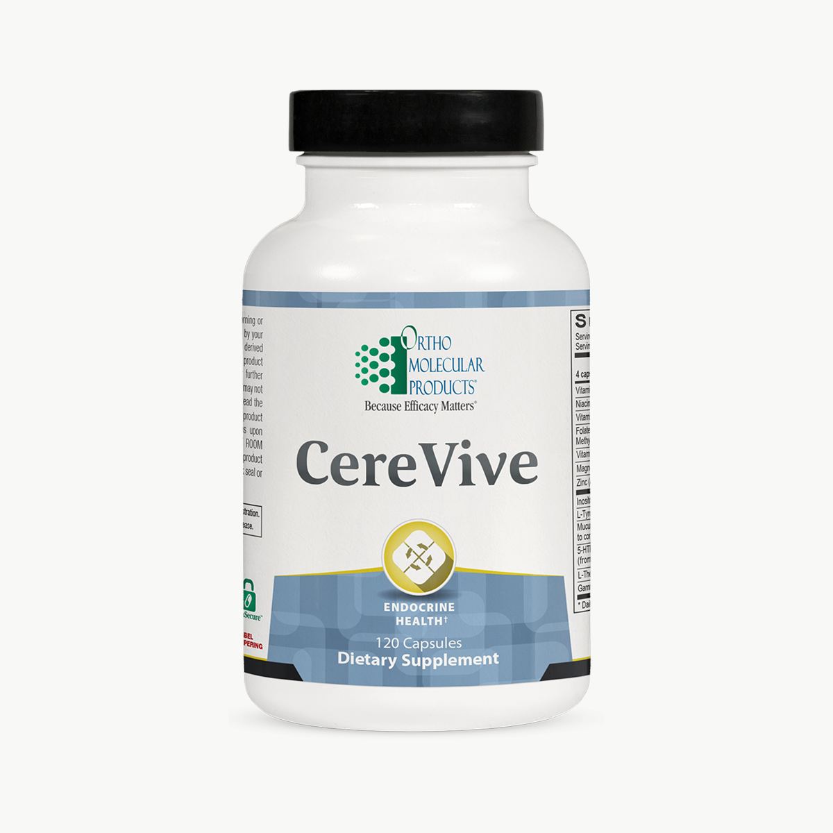 Ortho Molecular Products CereVive 120 Capsules official uniform front v5 1200x1200