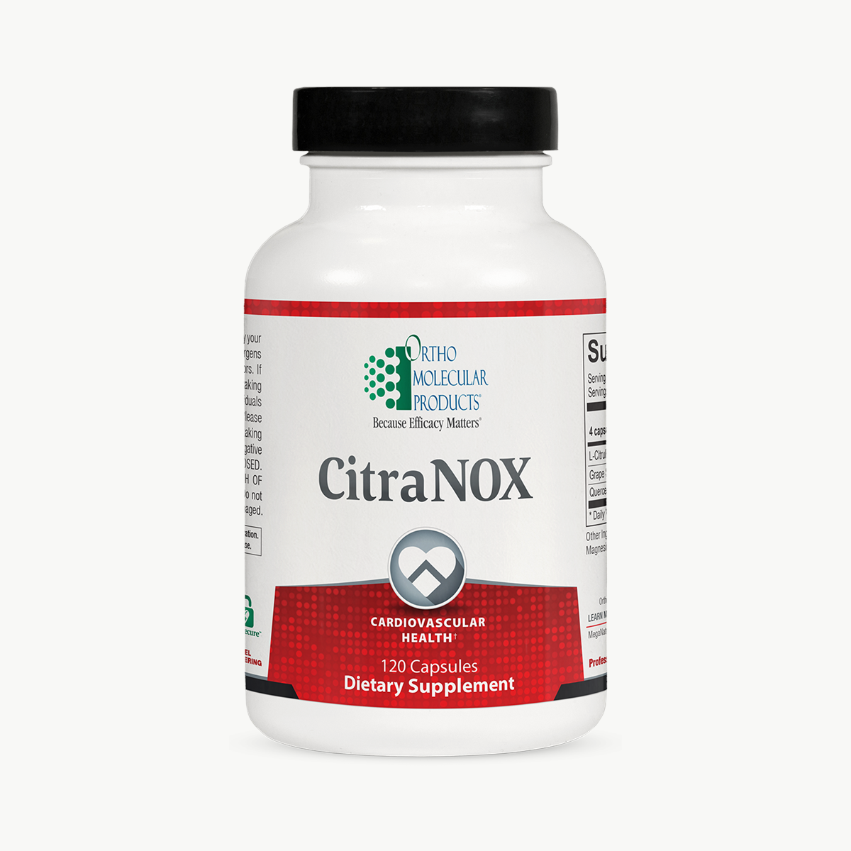 Ortho Molecular Products CitraNOX 120 Capsules official uniform front v5 1200x1200