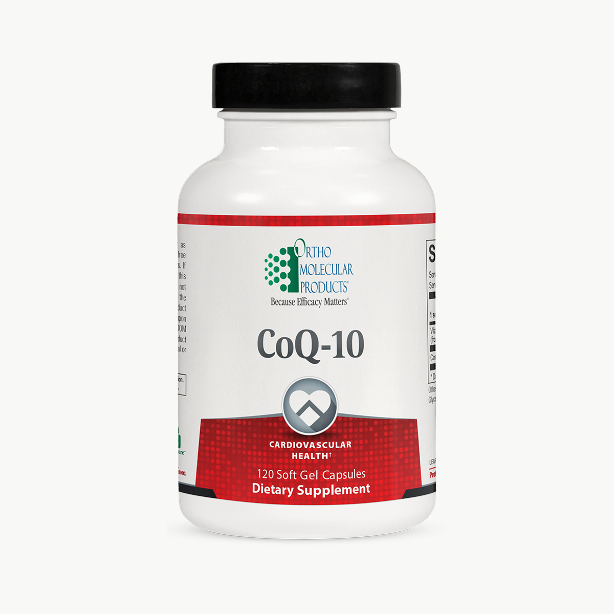 Ortho Molecular Products CoQ-10 120 Softgels official uniform front v5 1200x1200