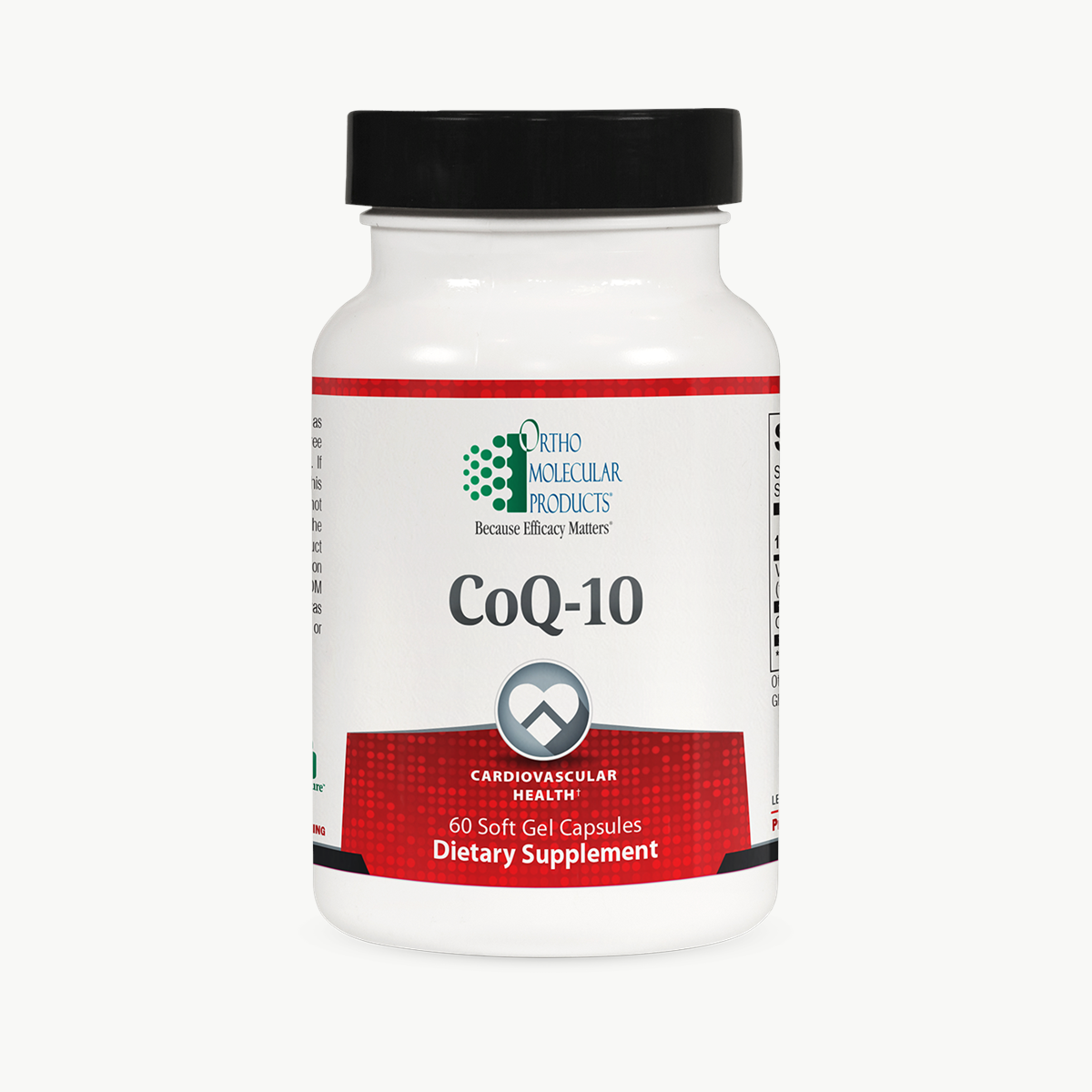 Ortho Molecular Products CoQ-10 60 Softgels official uniform front v5 1200x1200