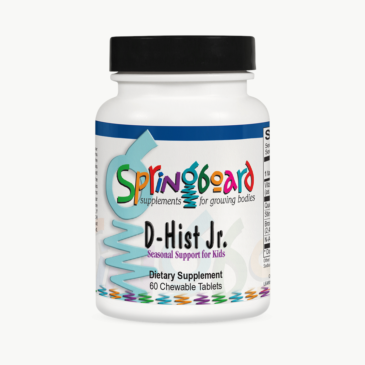 Ortho Molecular Products D-Hist Jr. 60 Chewable Tablets official uniform front v5 1200x1200