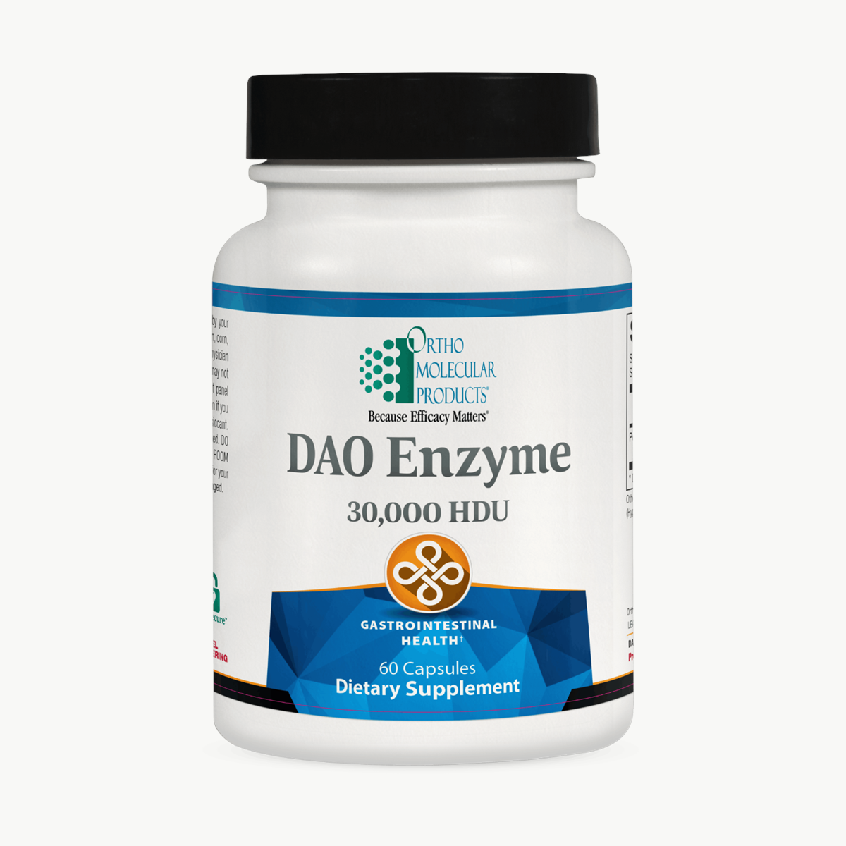 Ortho Molecular Products DAO Enzyme 60 Capsules official uniform front v5 1200x1200