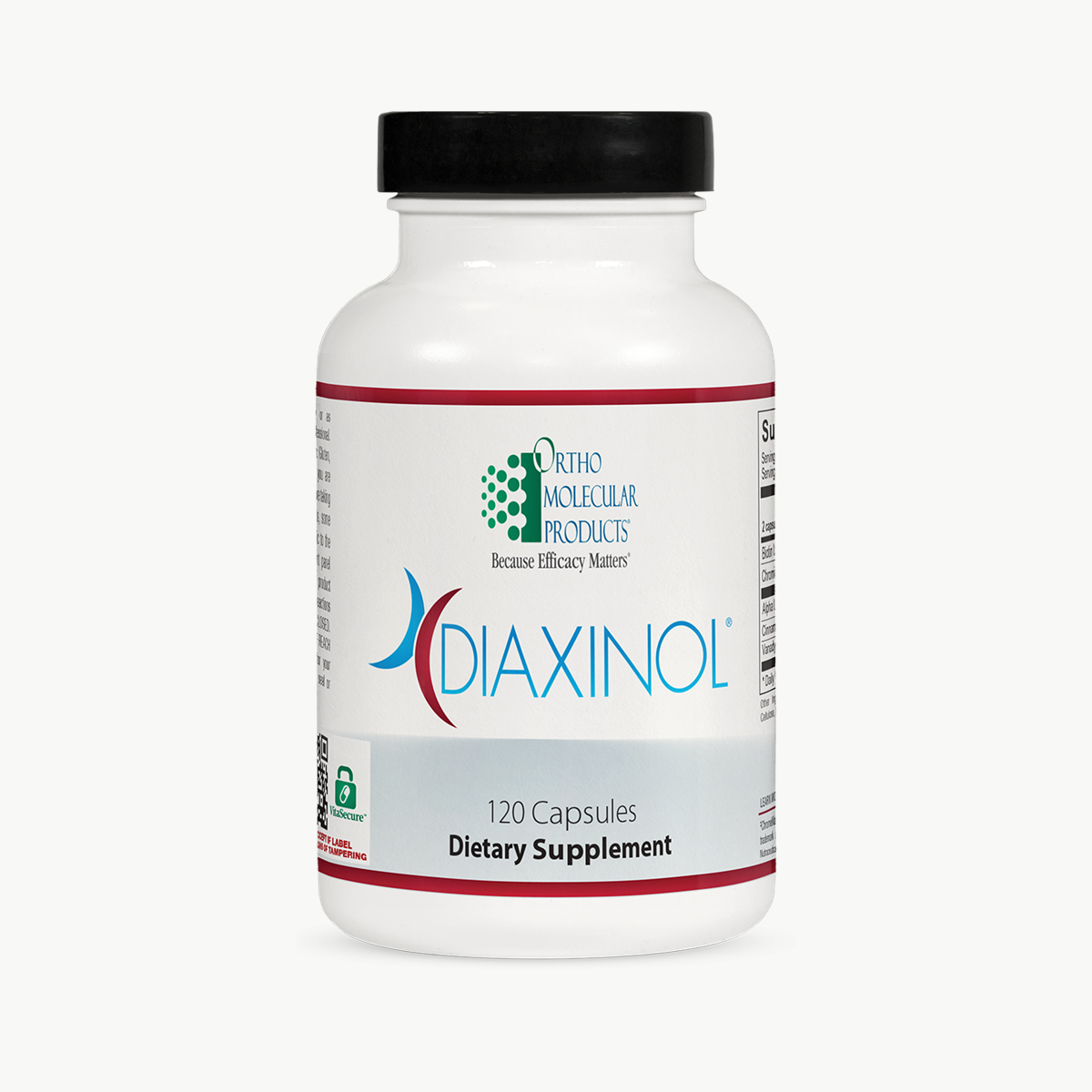 Ortho Molecular Products Diaxinol 120 Capsules official uniform front v5 1200x1200