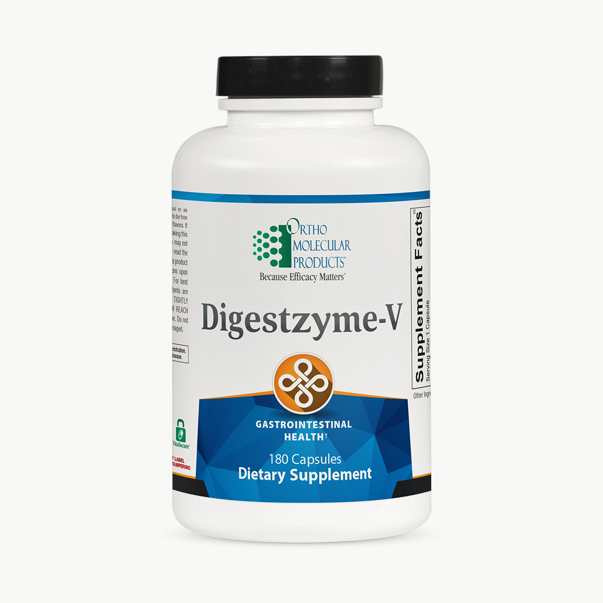 Ortho Molecular Products Digestzyme-V 180 Capsules official uniform front v5 1200x1200
