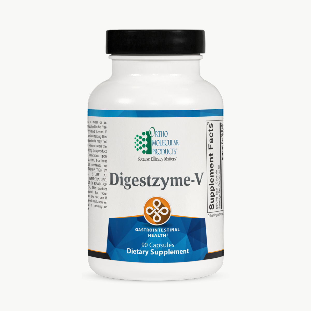 Ortho Molecular Products Digestzyme-V 90 Capsules official uniform front v5 1200x1200