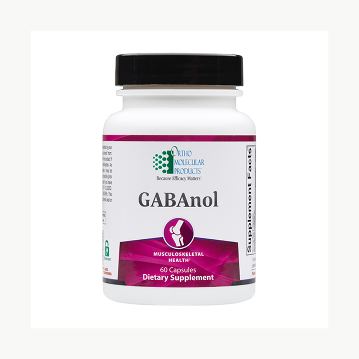 Ortho Molecular Products GABAnol 60 Capsules official uniform front v5 1200x1200