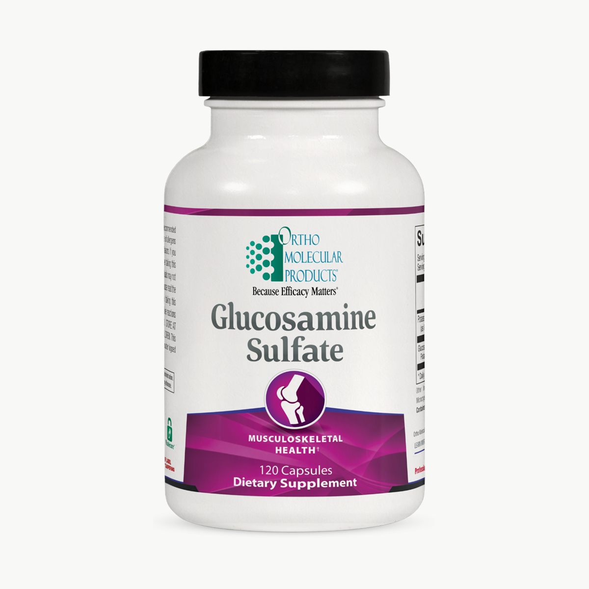 Ortho Molecular Products Glucosamine Sulfate 120 Capsules official uniform front v5 1200x1200