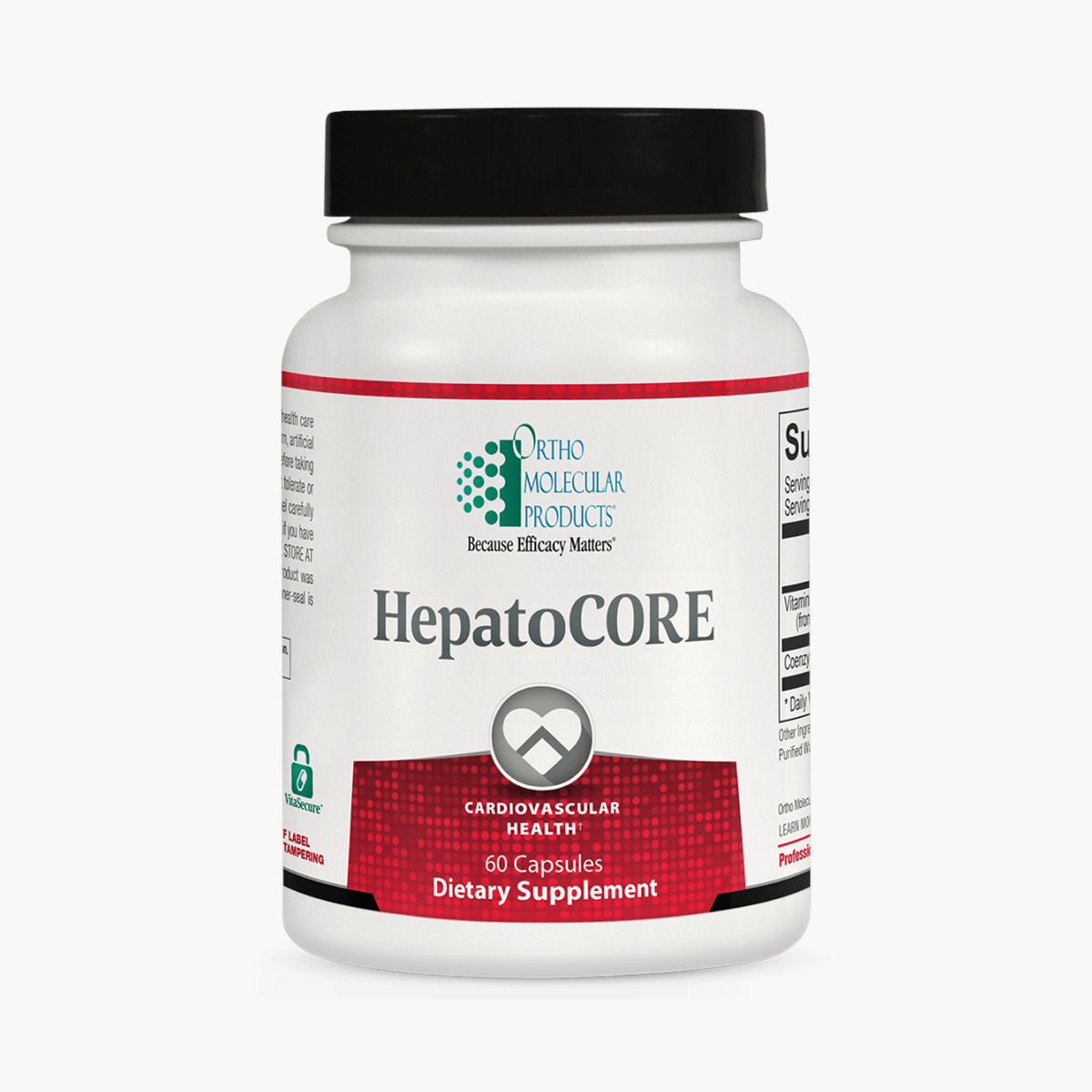 Ortho Molecular Products HepatoCORE 60 Capsules official uniform front v5 1200x1200