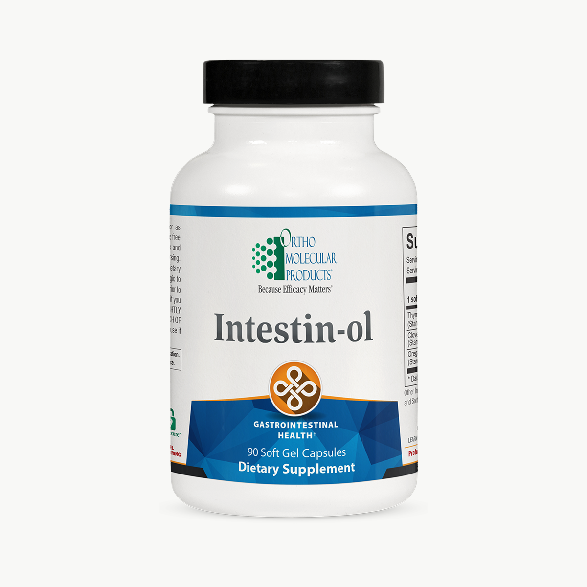 Ortho Molecular Products Intestin-ol 90 Softgels official uniform front v5 1200x1200