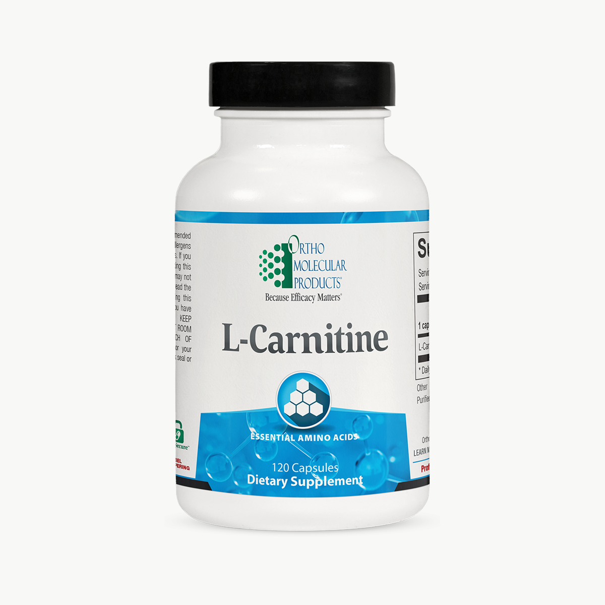 Ortho Molecular Products L-Carnitine 120 Capsules official uniform front v5 1200x1200