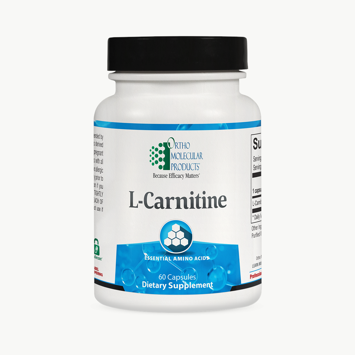 Ortho Molecular Products L-Carnitine 60 Capsules official uniform front v5 1200x1200