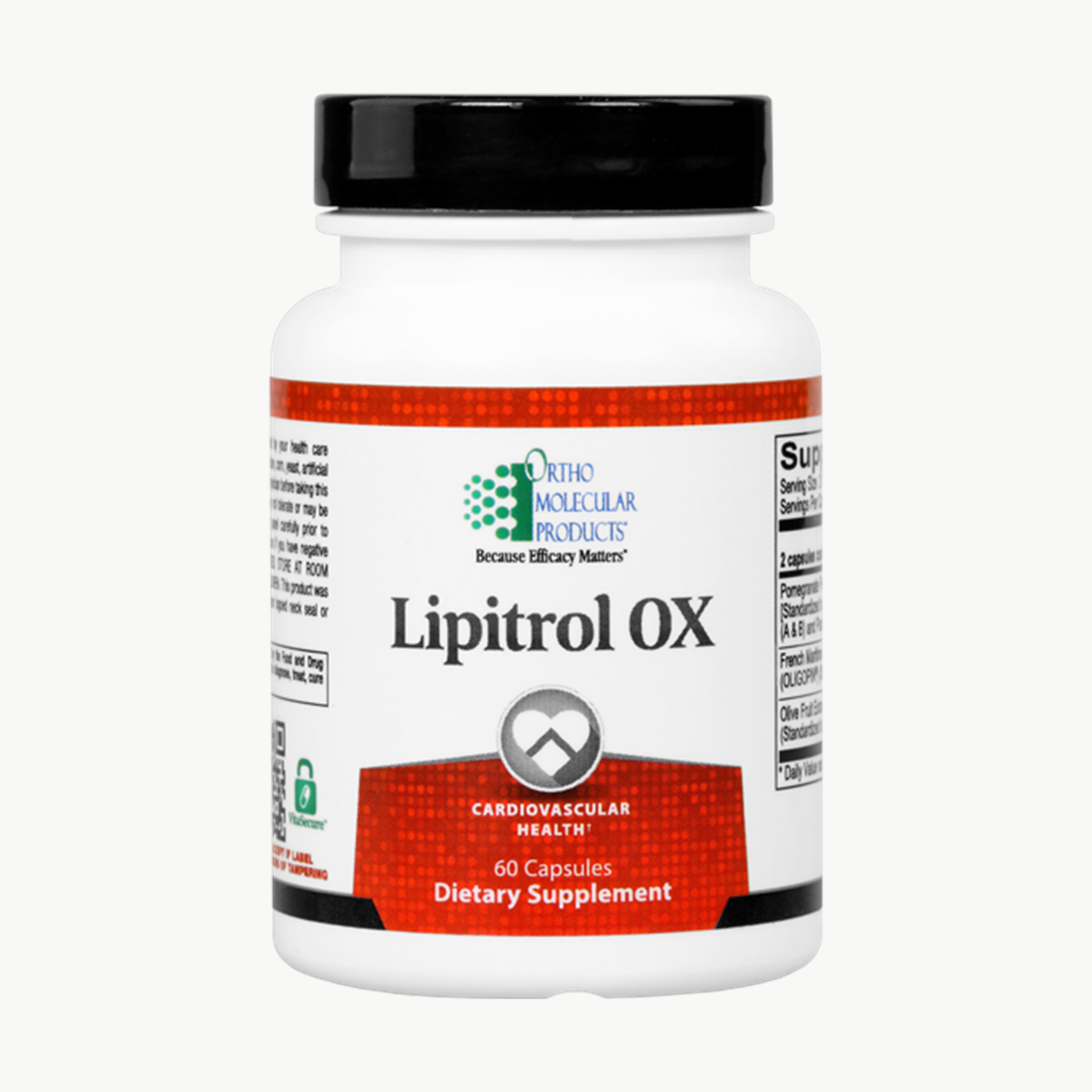 Ortho Molecular Products Lipitrol OX 60 Capsules official uniform front v5 1200x1200
