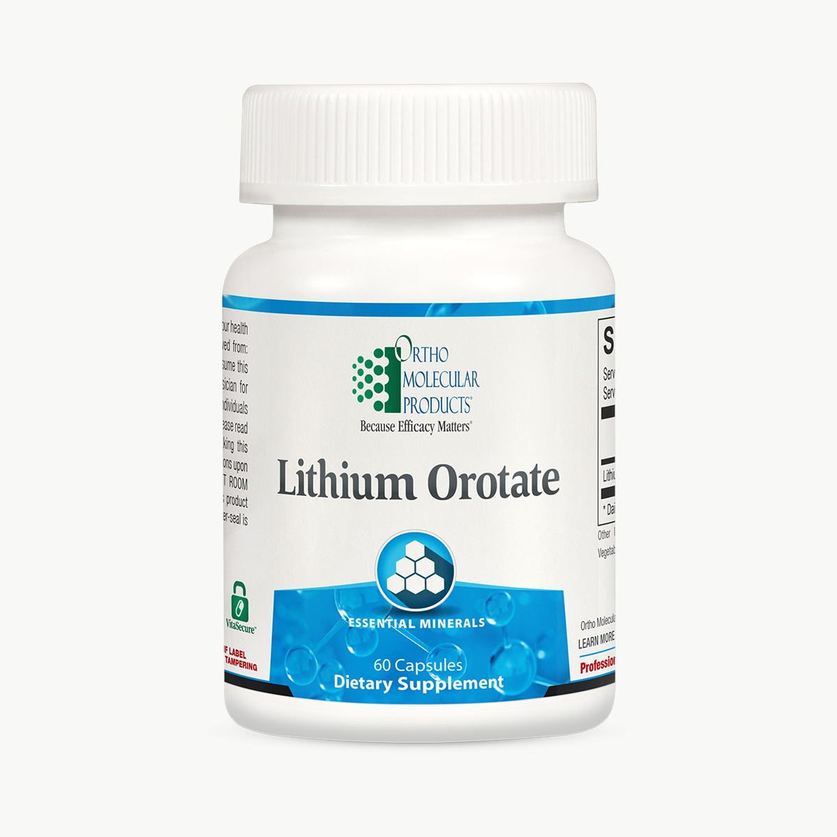 Ortho Molecular Products Lithium Orotate 60 Capsules official uniform front v5 1200x1200