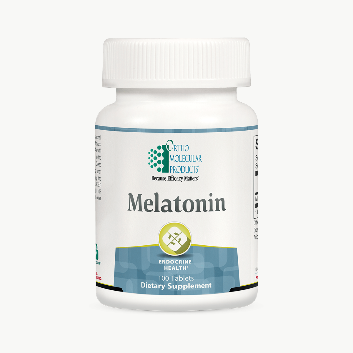 Ortho Molecular Products Melatonin 1 mg 100 Tablets official uniform front v5 1200x1200