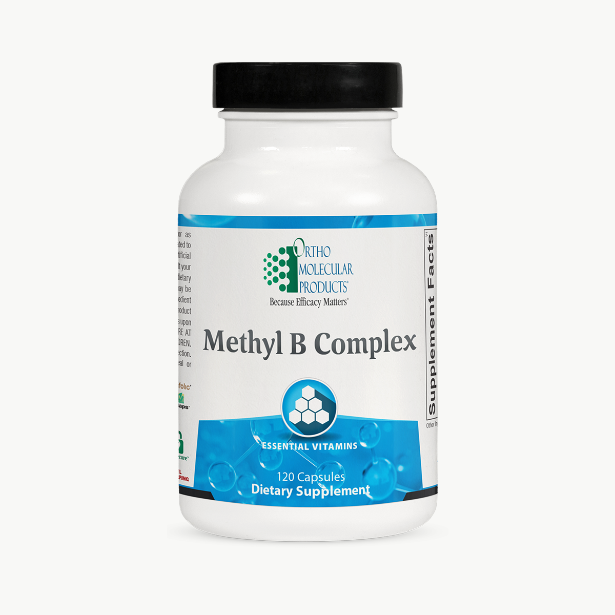 Ortho Molecular Products Methyl B Complex 120 Capsules official uniform front v5 1200x1200