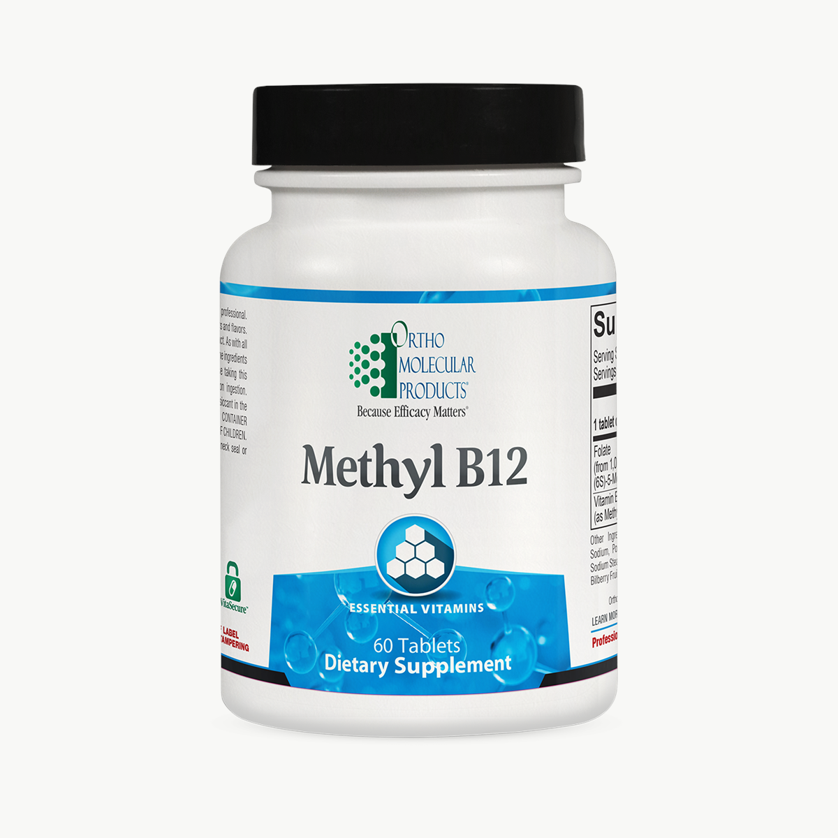 Ortho Molecular Products Methyl B12 60 Tablets official uniform front v5 1200x1200