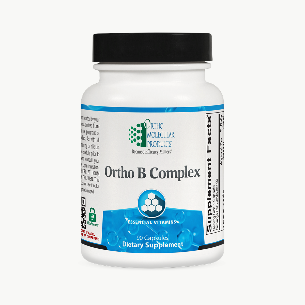Ortho Molecular Products Ortho B Complex 90 Capsules official uniform front v5 1200x1200