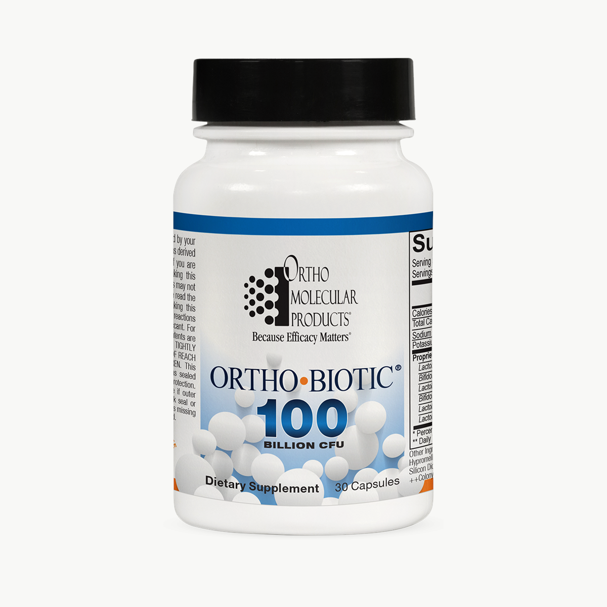 Ortho Molecular Products Ortho Biotic 100 30 Capsules official uniform front v5 1200x1200