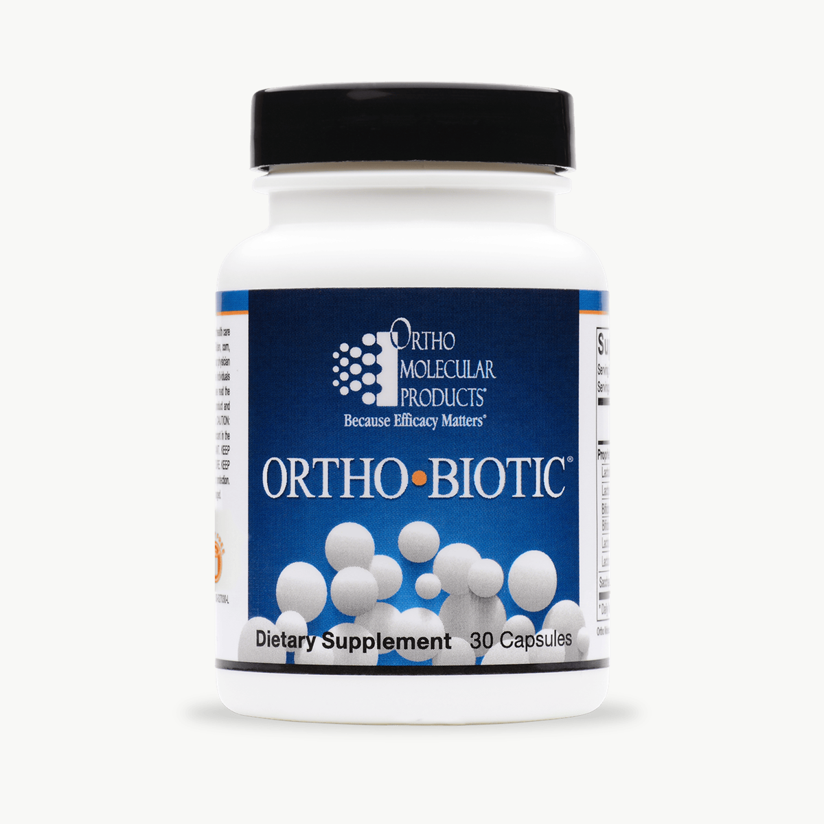 Ortho Molecular Products Ortho Biotic 30 Capsules official uniform front v5 1200x1200