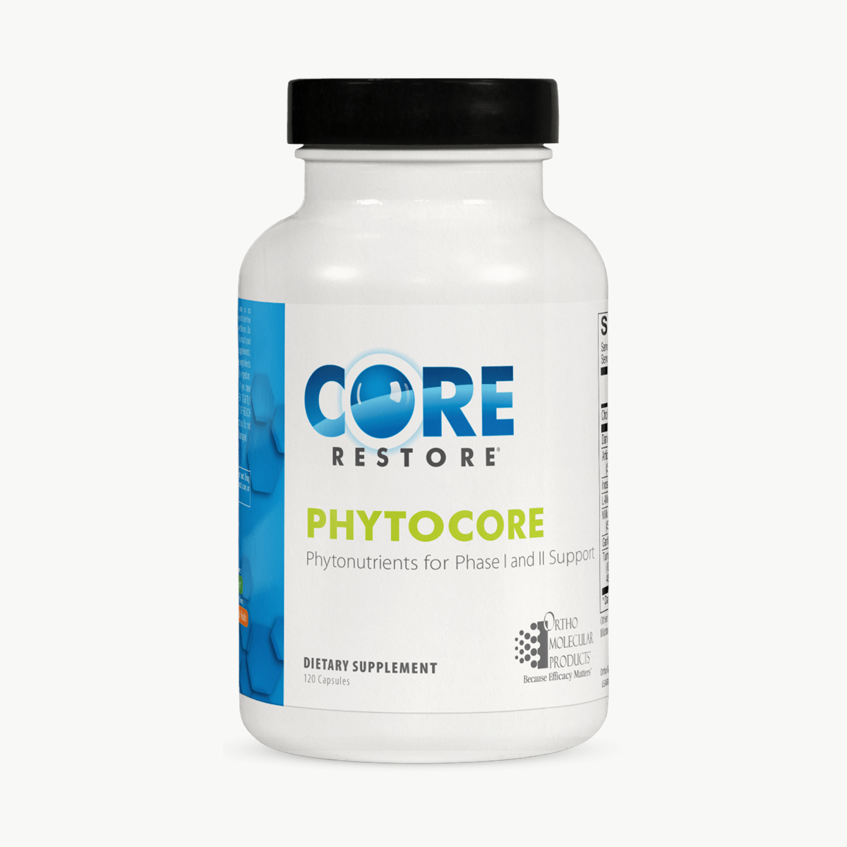 Ortho Molecular Products PhytoCore 120 Capsules official uniform front v5 1200x1200