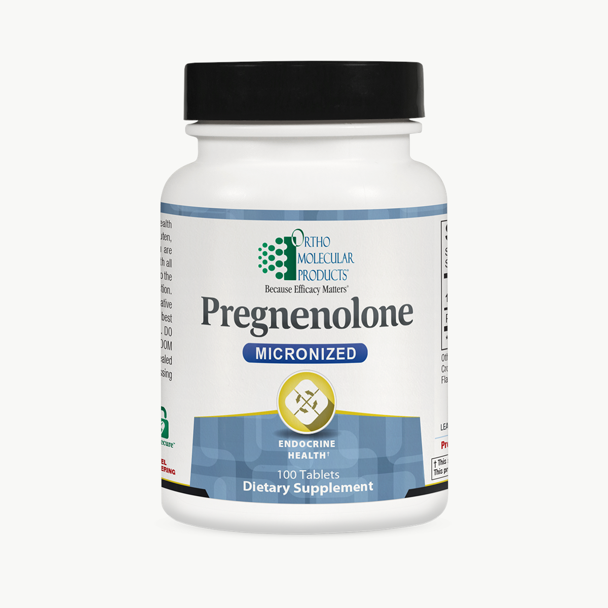 Ortho Molecular Products Pregnenolone 100 Tablets official uniform front v5 1200x1200