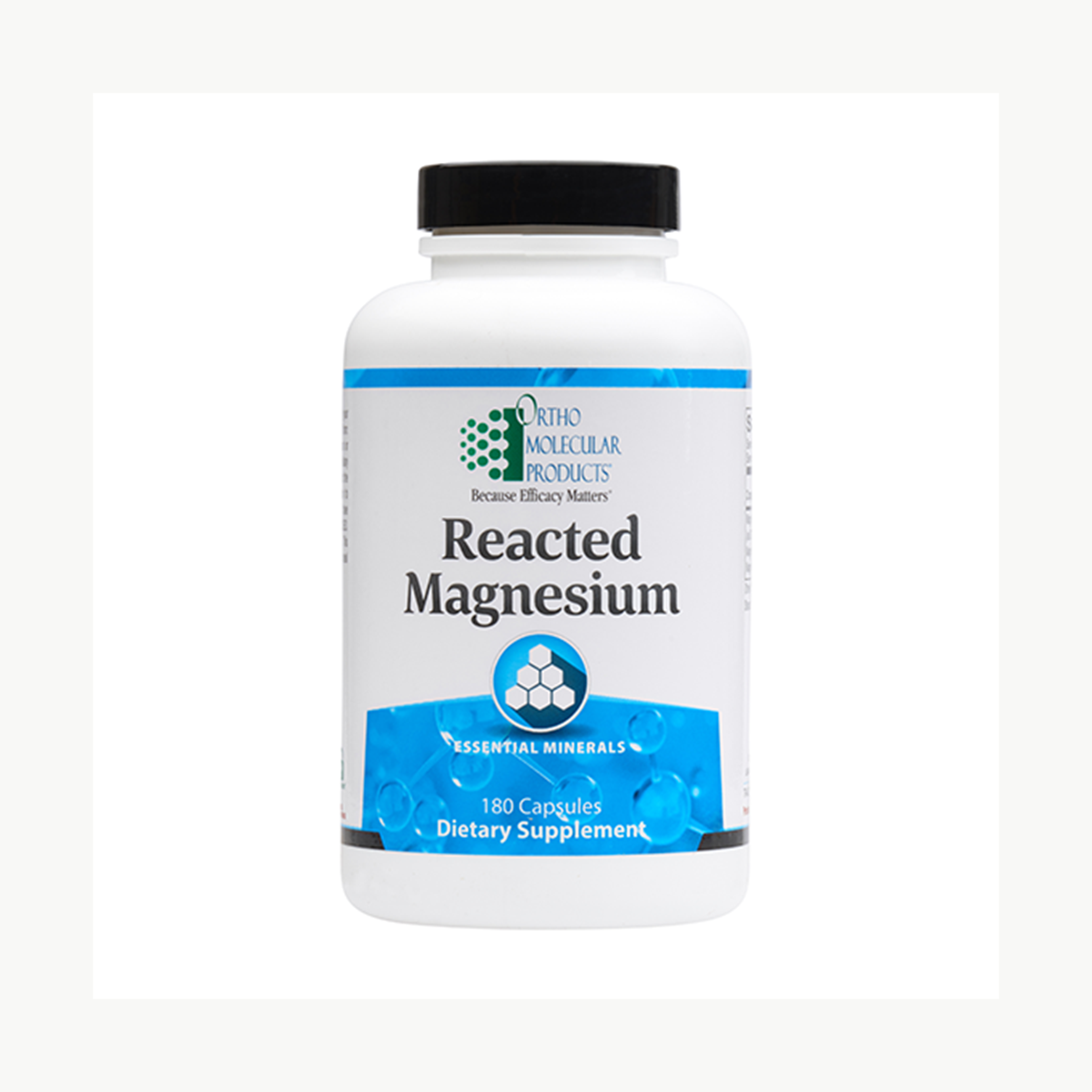 Ortho Molecular Products Reacted Magnesium 180 Capsules official uniform front v5 1200x1200